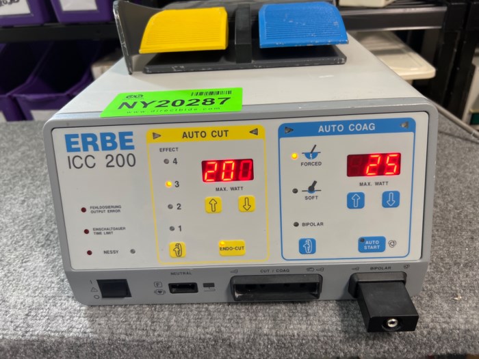 ERBE ICC 200 Electrosurgical Unit with Foot Switch for sale