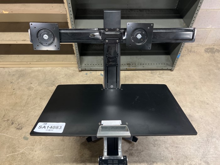 Ergotron dual monitor clamp on standing desk extension for sale