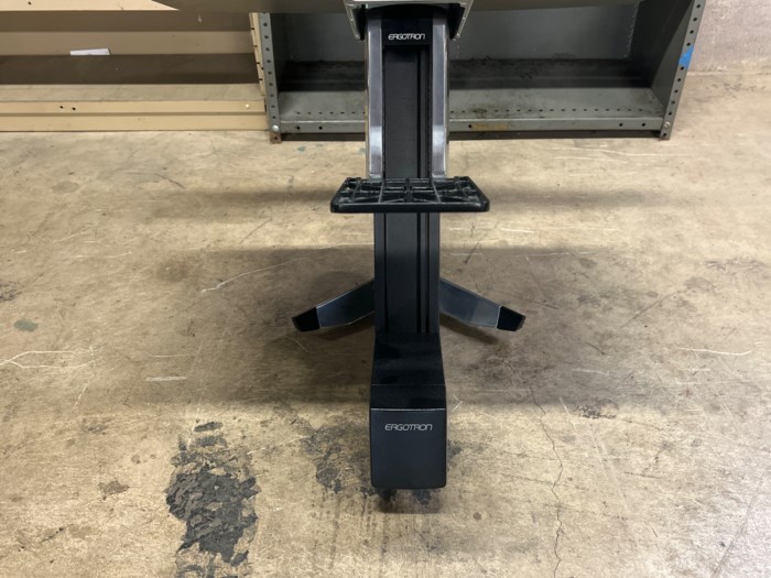 Ergotron dual monitor clamp on standing desk extension for sale