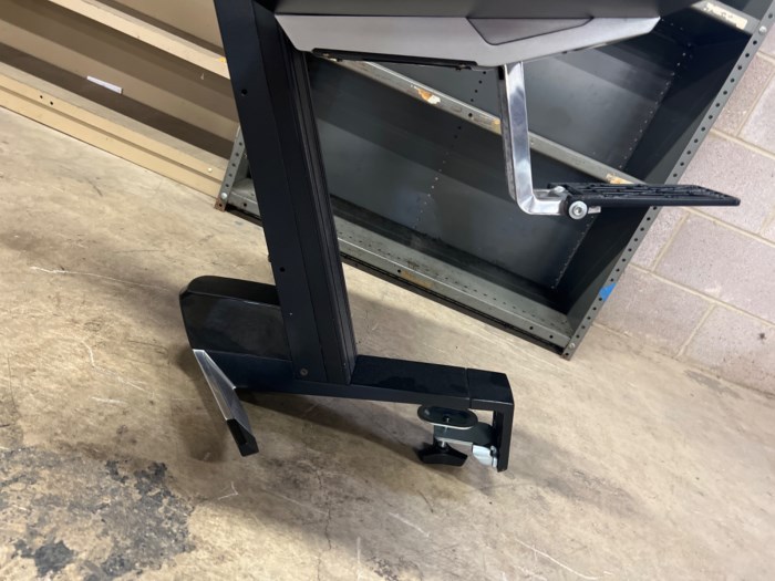Ergotron dual monitor clamp on standing desk extension for sale