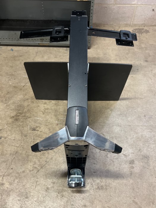 Ergotron dual monitor clamp on standing desk extension for sale