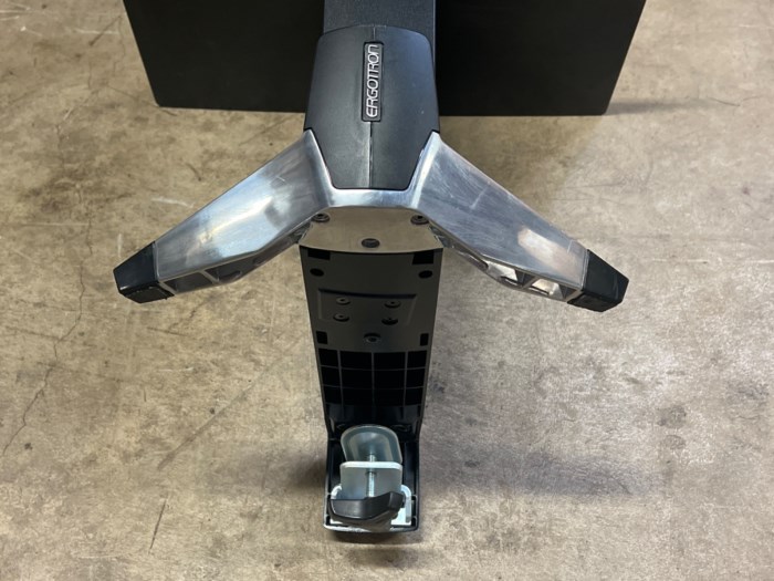 Ergotron dual monitor clamp on standing desk extension for sale