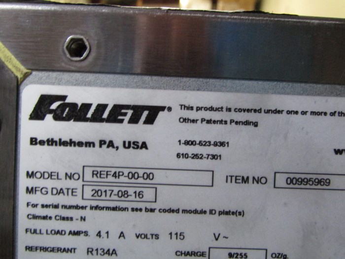 Follett, Undercounter, Medical Refrigerator REF4P0000 for sale