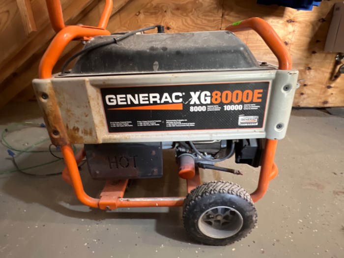 Generac XG8000E Portable Generator for sale