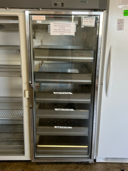 GS Laboratory Equipment Model REC5004A14 Glass TwoDoor Refrigerator