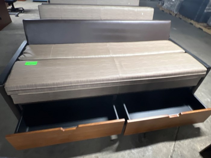 Hospital Couch turns into Sleeping Cot With 2 drawer storage. for sale