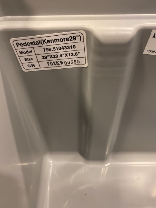 Kenmore Laundry Pedestal for sale