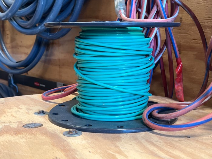 Large Assortment of Spooled Enclosed Wiring & Tubing for sale