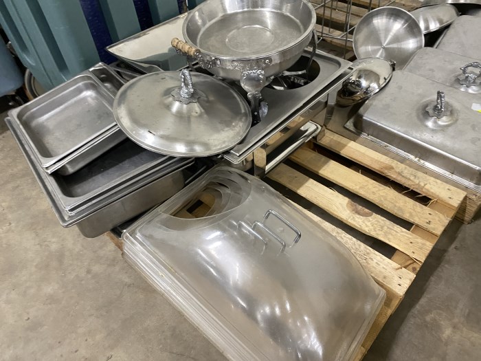 Large lot of commercial food serving equipment for sale