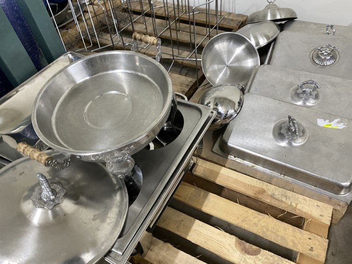 Large lot of commercial food serving equipment for sale