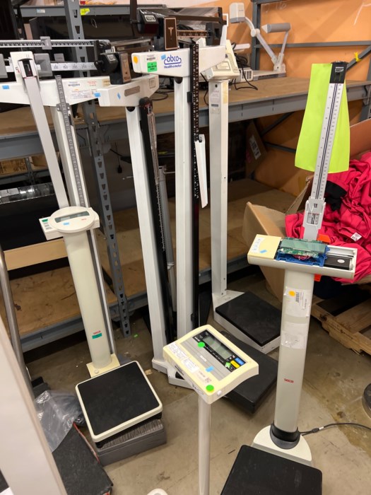 Large lot of medical scales for sale