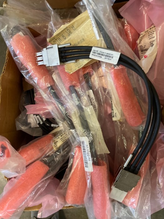 Lot of (1) Pallet of Assorted Computer Parts & Cords for sale