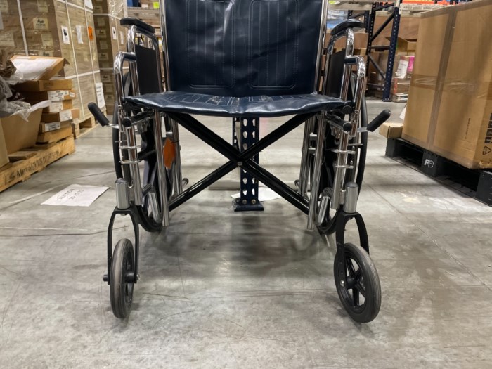Lot of (2) Medline Wide Hospital Wheelchairs for sale