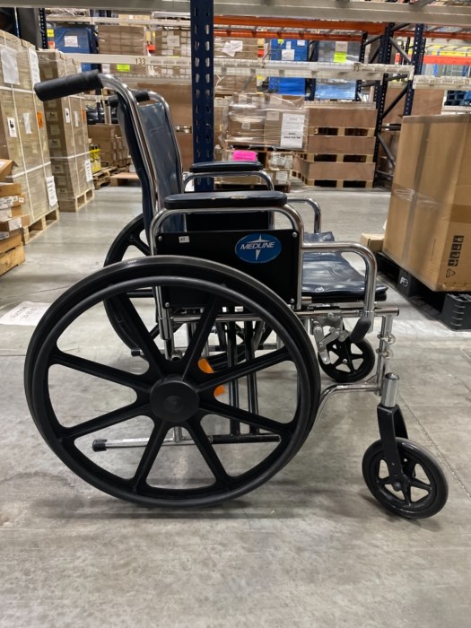 Lot of (2) Medline Wide Hospital Wheelchairs for sale