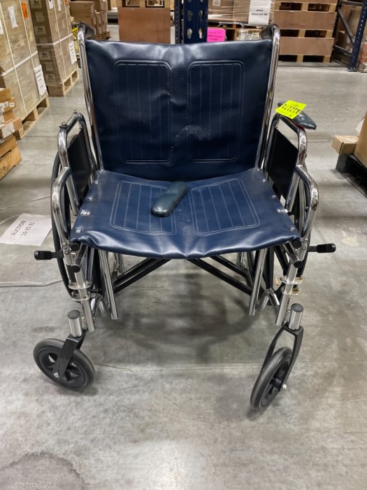 Lot of (2) Medline Wide Hospital Wheelchairs for sale