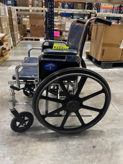 Lot of (2) Medline Wide Hospital Wheelchairs for sale