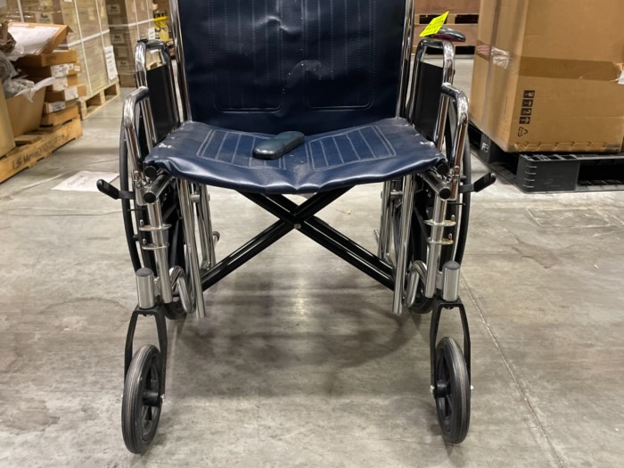 Lot of (2) Medline Wide Hospital Wheelchairs for sale