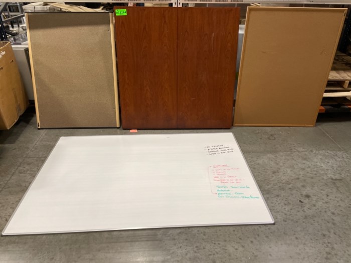 Lot of (2) White Boards & (2) PushPin Boards for sale