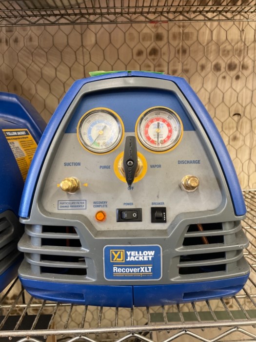 Lot of (2) Yellow Jacket Recover XLT Refrigerant Recovery System for sale
