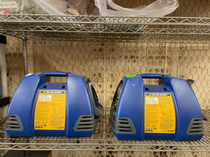 Lot of (2) Yellow Jacket Recover XLT Refrigerant Recovery System for sale