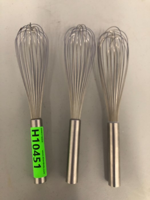 Lot of (20) Stainless Steel Whisks for sale