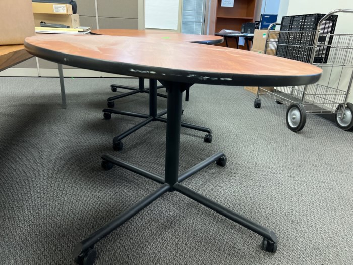 Lot of 3 foldable round office tables for sale