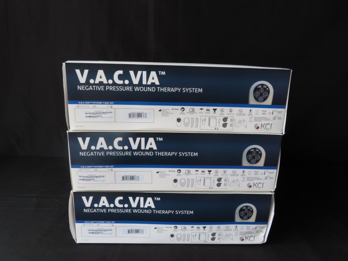 Lot of 3 KCI V.A.C Via System Starter Kit Ref VIAKIT077D01 Negative