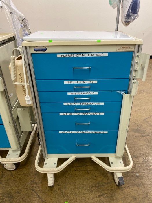 Lot of (3) Medical Hospital Carts for sale