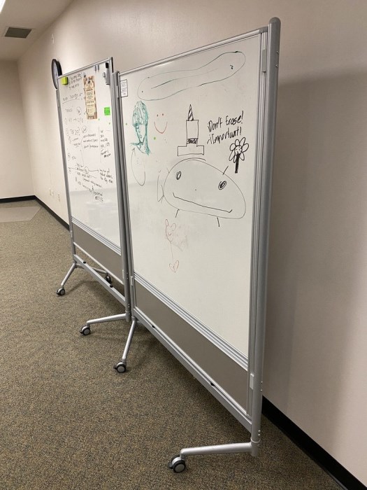 Lot of (3) Rolling White Boards for sale