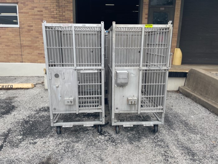 Lot of (4) Metal Animal Enclosures for sale