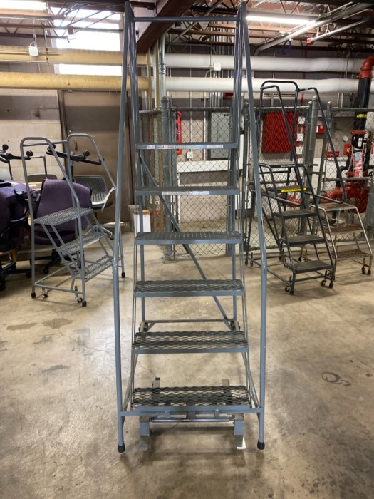 Lot of (4) Rolling Ladders for sale