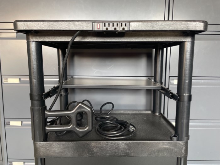 Lot of (4) Rolling Media Carts for sale