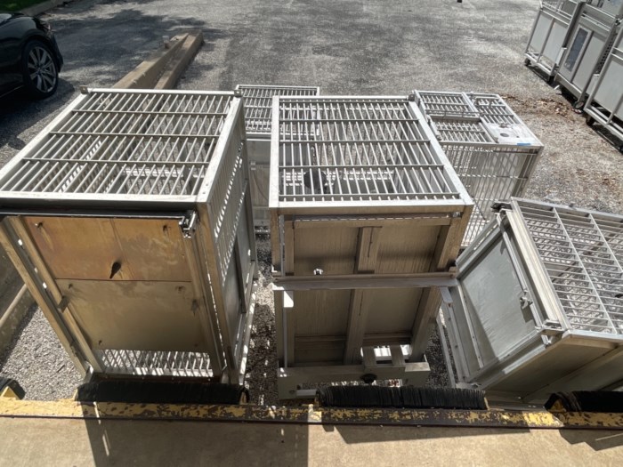Lot of (5) Assorted Metal Animal Enclosures for sale