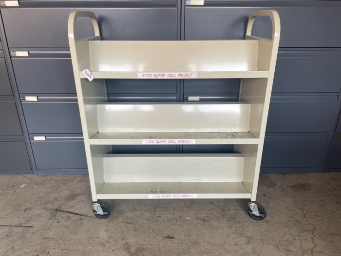 Lot of (5) Library Book Carts for sale