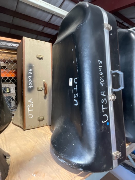 Lot of (7) University Band Instrument Storage Cases for sale