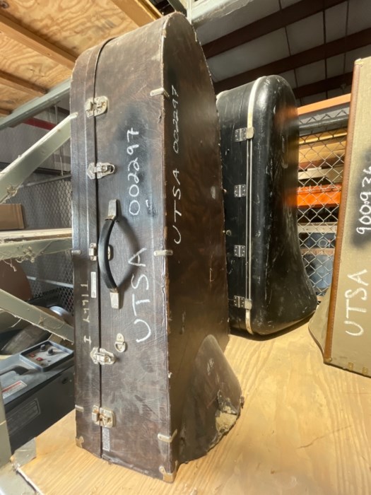 Lot of (7) University Band Instrument Storage Cases for sale