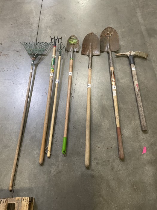 Lot of Assorted Manual Garden Tools for sale