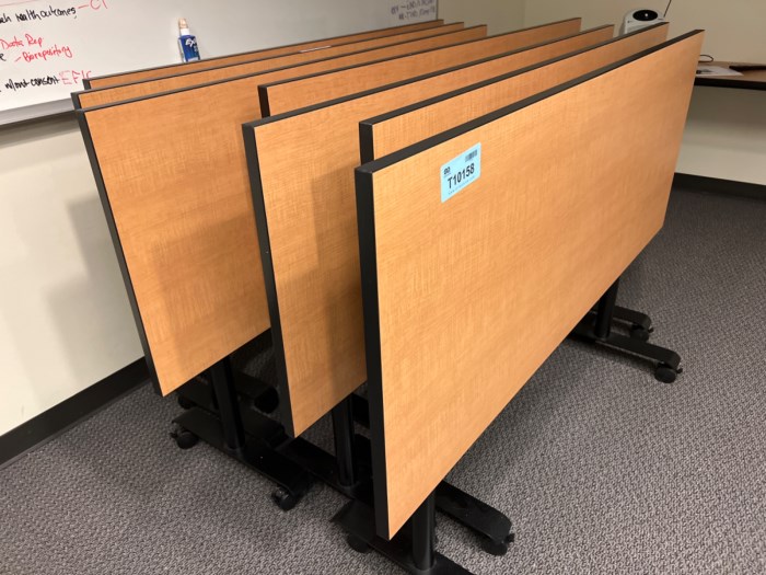 Lot of est (7) foldable high end office tables for sale