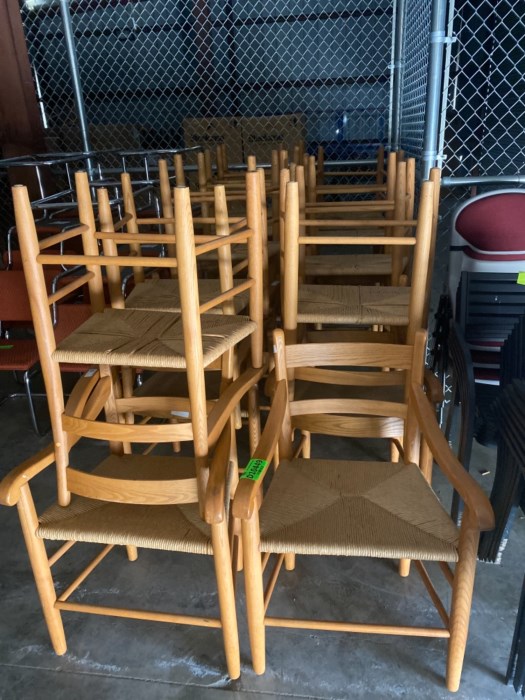 Lot of estimated 19 wood chairs for sale