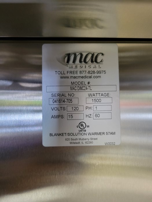 Mac Medical MACDWC24TL Warming for sale