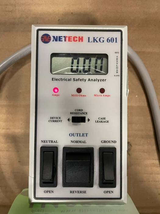 Netech LKG 601 Electrical Safety Analyzer *Powered on at time of