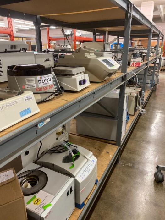 One large Aisle of lab equipment for sale