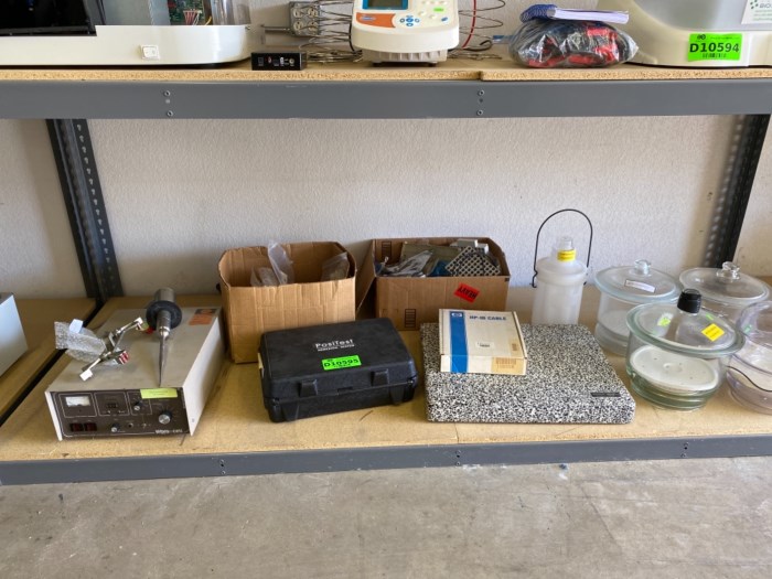 One Shelf of Assorted Lab Equipment for sale