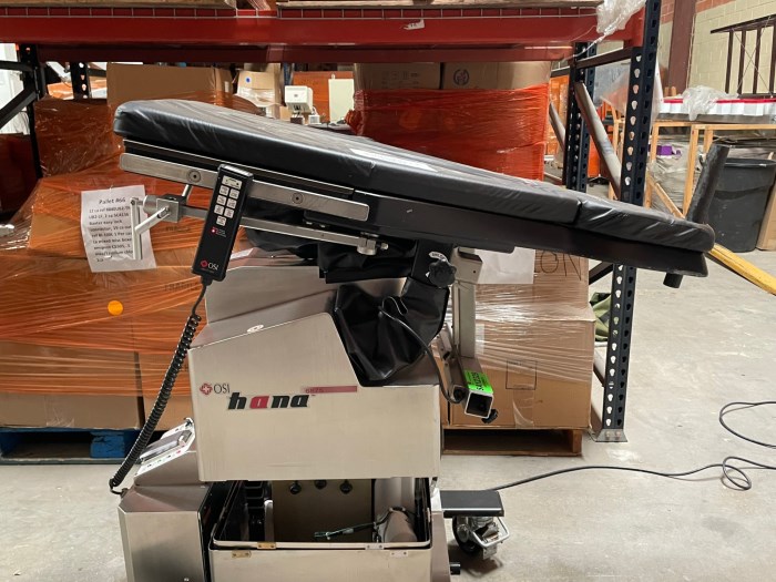 OSI Hana 6875 Surgical Table w/ Extensions & Rack for sale