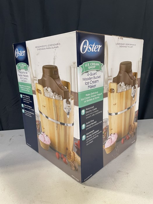 Oster 4Quart Wooden Bucket Ice Cream Maker for sale