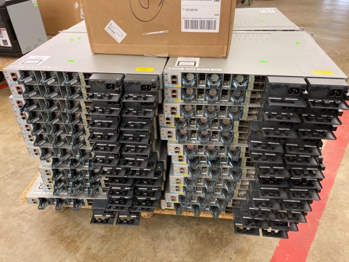 Pallet filled with Cisco Switches for sale