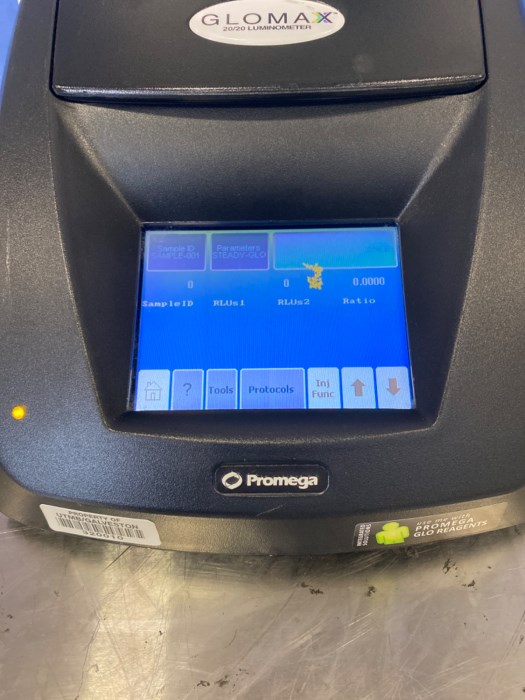 Promega GloMax 20/20 Luminometer *Powered on at time of auction* for sale