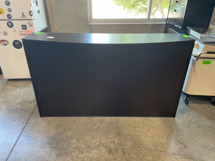 Lot of (1) Large Black Receptionist Desk for sale