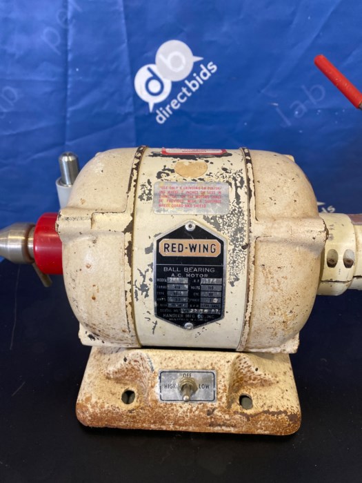 RED WING MODEL 26A DENTAL POLISHING LATHE AC BALL BEARING MOTOR for sale