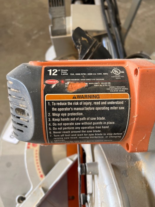 Ridgid 12” Miter Saw w/ Ridgid MSUV Miter Saw Utility Vehicle for sale